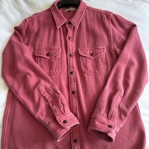 Outerknown Chroma Blanket Shirt Earth Red Long Sleeve Size Large